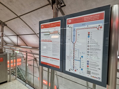 Metro Bilbao estrena un nuevo formato accesible del mapa de conexiones de transporte pblico